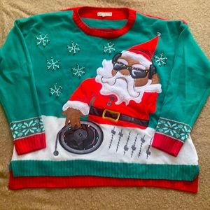 African American Santa Sweater